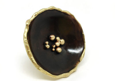 Bague en laiton patiné