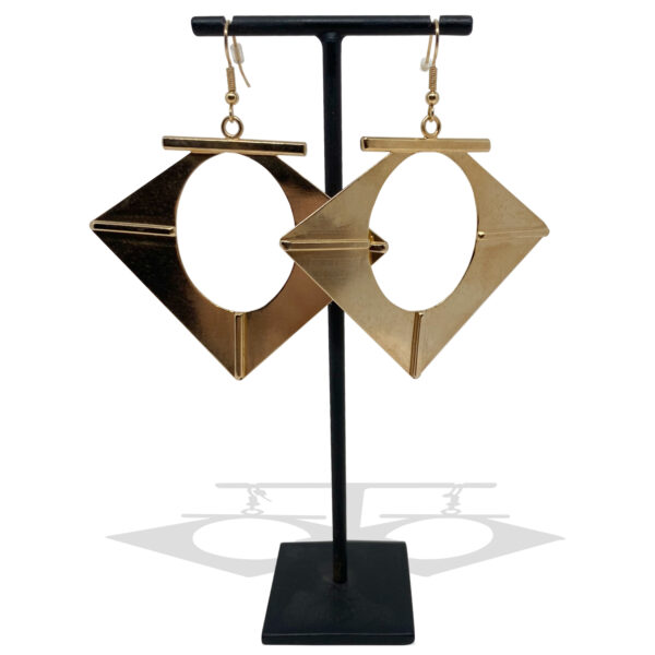Grandes boucles d'oreilles en laiton doré