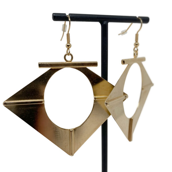 Grandes boucles d'oreilles en laiton doré