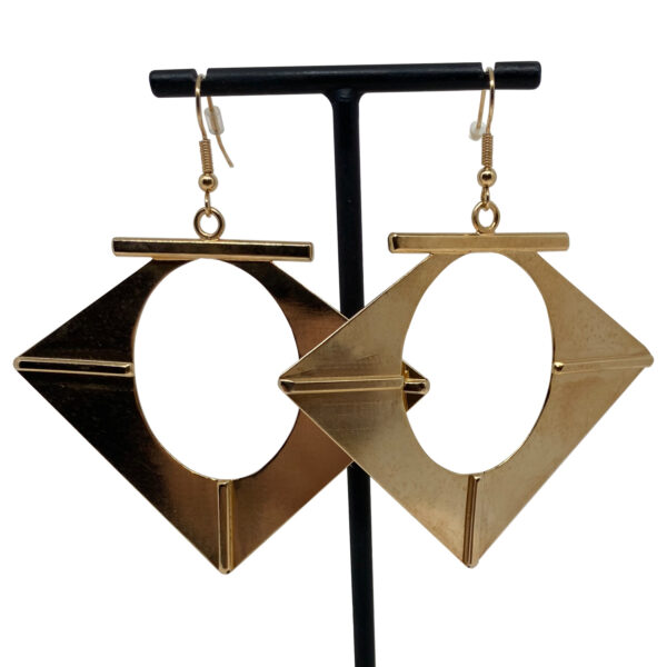 Grandes boucles d'oreilles en laiton doré
