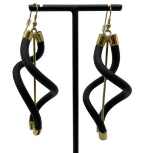 Boucles d'oreilles en laiton et caoutchouc