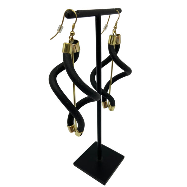 Boucles d'oreilles en laiton et caoutchouc